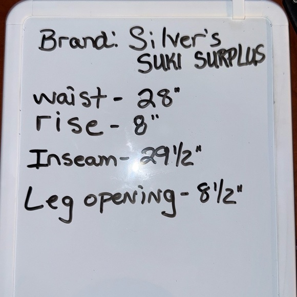 Silver Women's 28 X 32 Flare Faded Distressed Low Rise Blue Denim Jeans - Picture 6 of 6